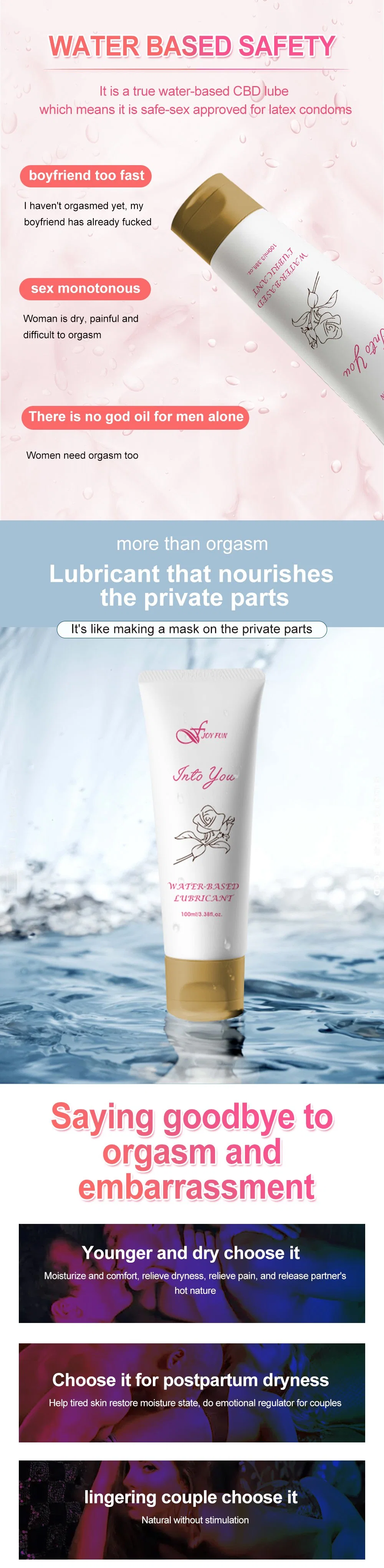 Water Based Strawberry Flavor Vaginal Lubricant Gel Sex Products Lubrication Warm or Cool