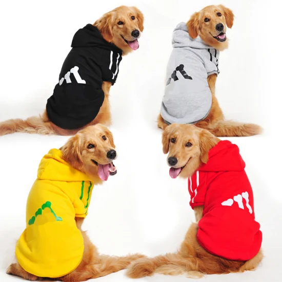 Felpa con cappuccio per cani di taglia piccola e grande Labrador, vestiti caldi, prodotti per animali domestici